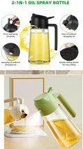 2-in-1 Oil Sprayer & Dispenser Bottle for Cooking | Oil Spray & Pour Bottle